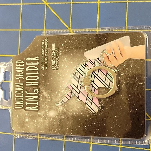 Unicorn Ring Holder Silver w Pastel Colors Rotates 360° - Picture 1 of 2